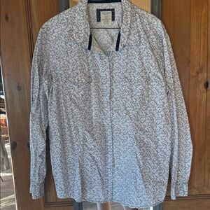 Panhandle Slim White and Navy Patterned Shirt for Women
